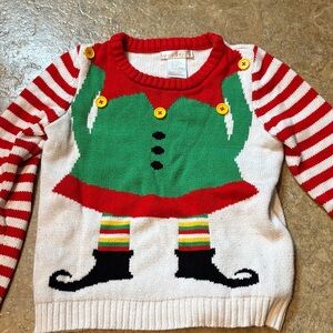 Maggie & Zoe Festive Elf Sweater - Red, Green, White